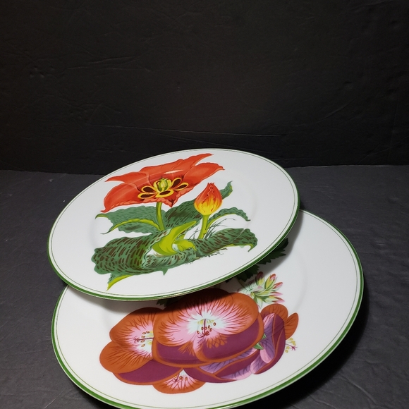 Vintage 1983 Set Of 2 THE HALDON GROUP *Millefleur* Dinner Plates REPLACEMENT - Picture 4 of 7